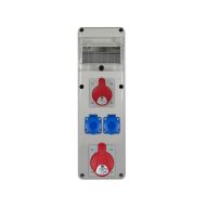 PawBol B.SLIM-6S-14-S plastikinis skydelis 6 mod (2x16A/250V 1x32A/5P 1x16A/5P)