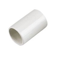 Tiesus sujungimas 50mm vamzdžiams su išplatintu galu, baltas (100)